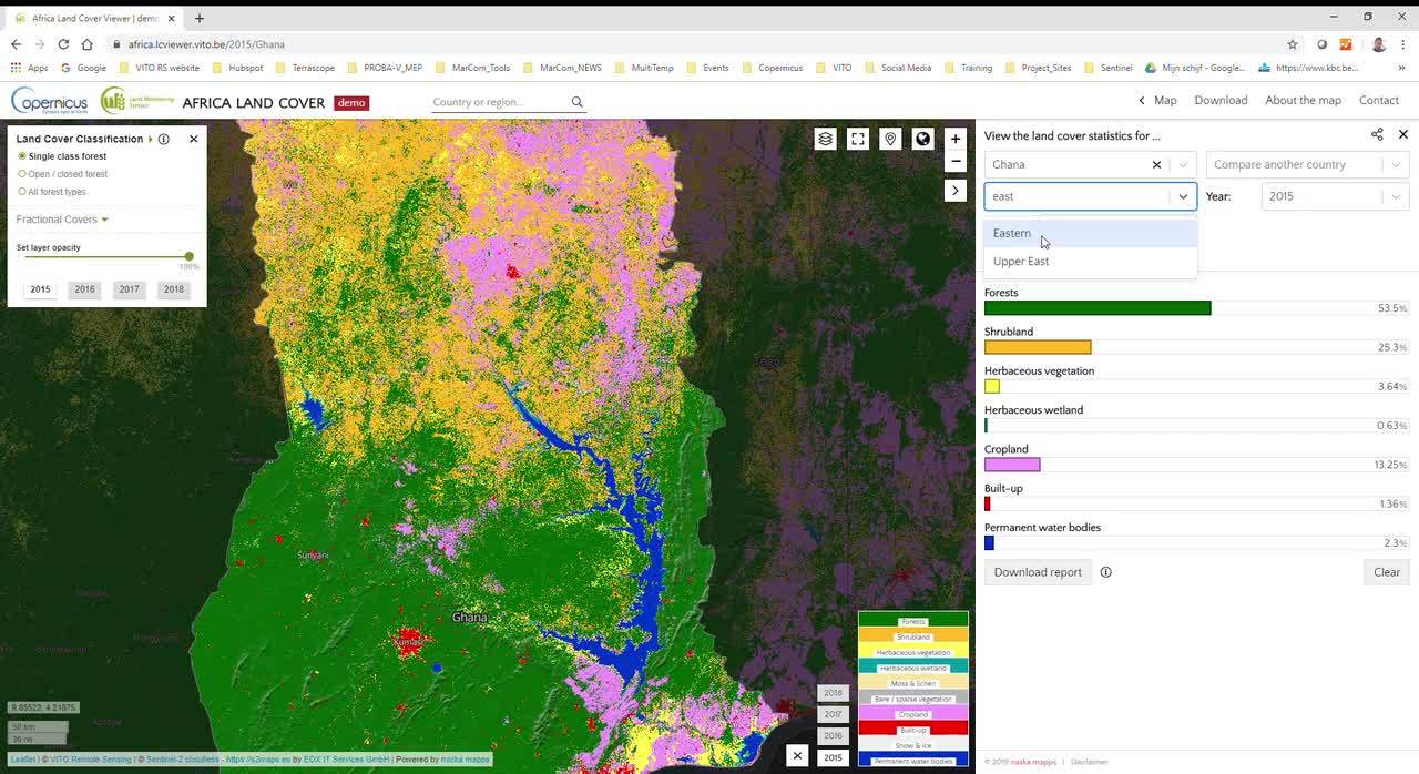 Africa Land Cover Viewer _ demo version -19.12.2019