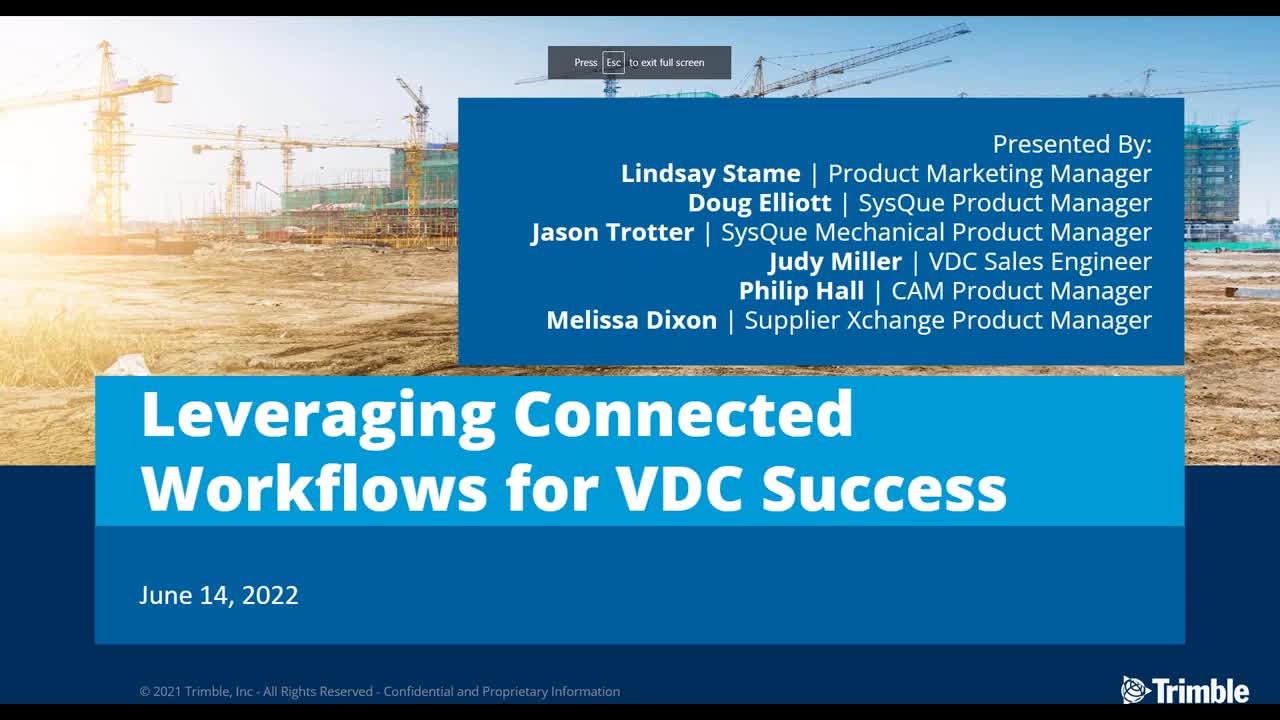 [Webinar Recording] Leveraging Connected Workflows for VDC Success