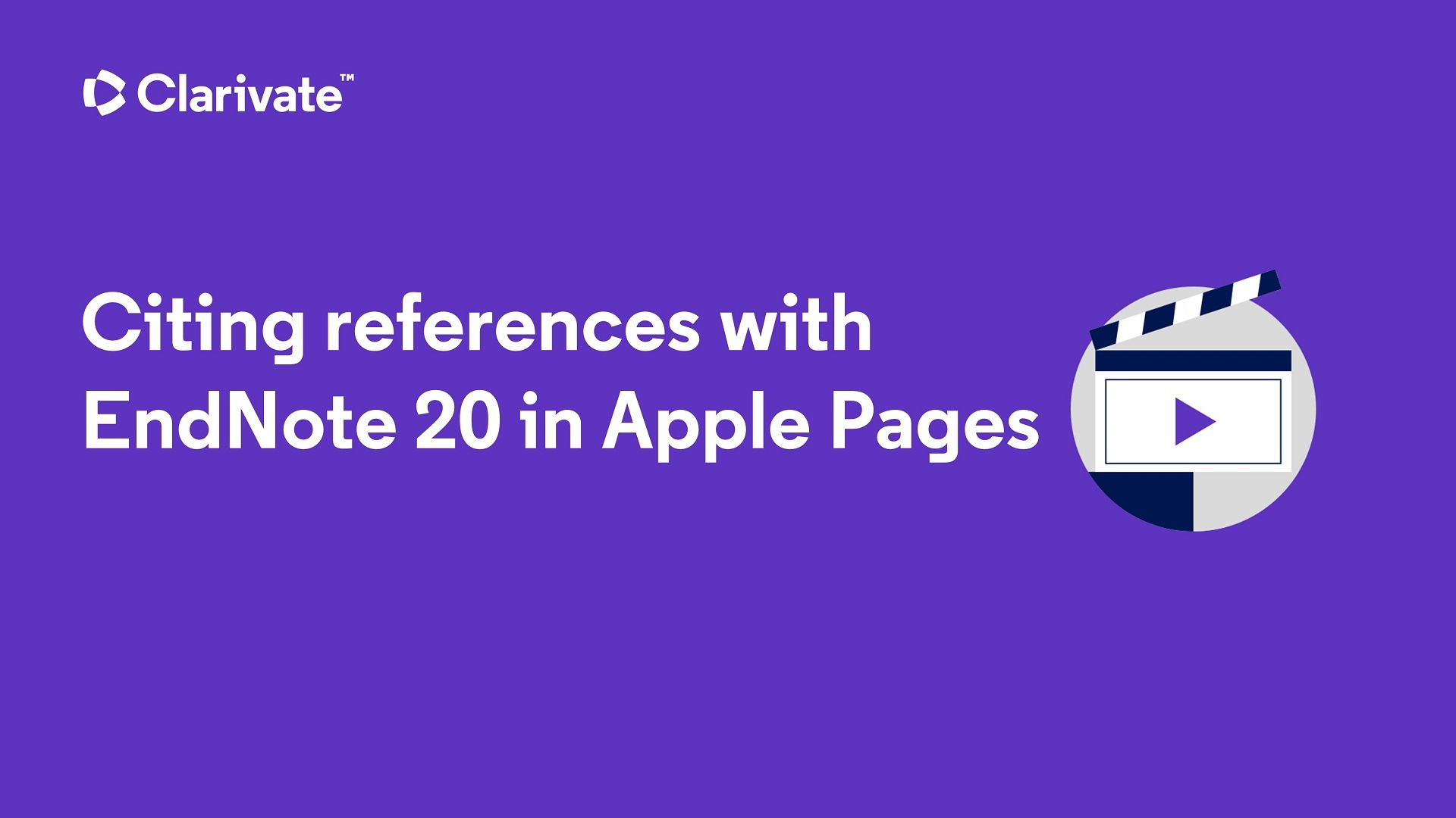Citing references with EndNote 20 in Apple Pages