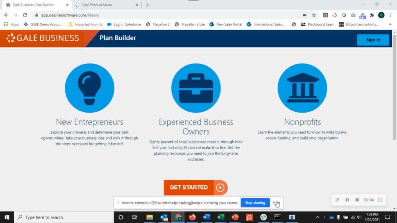 Gale Business: Plan Builder - For Higher Ed Users