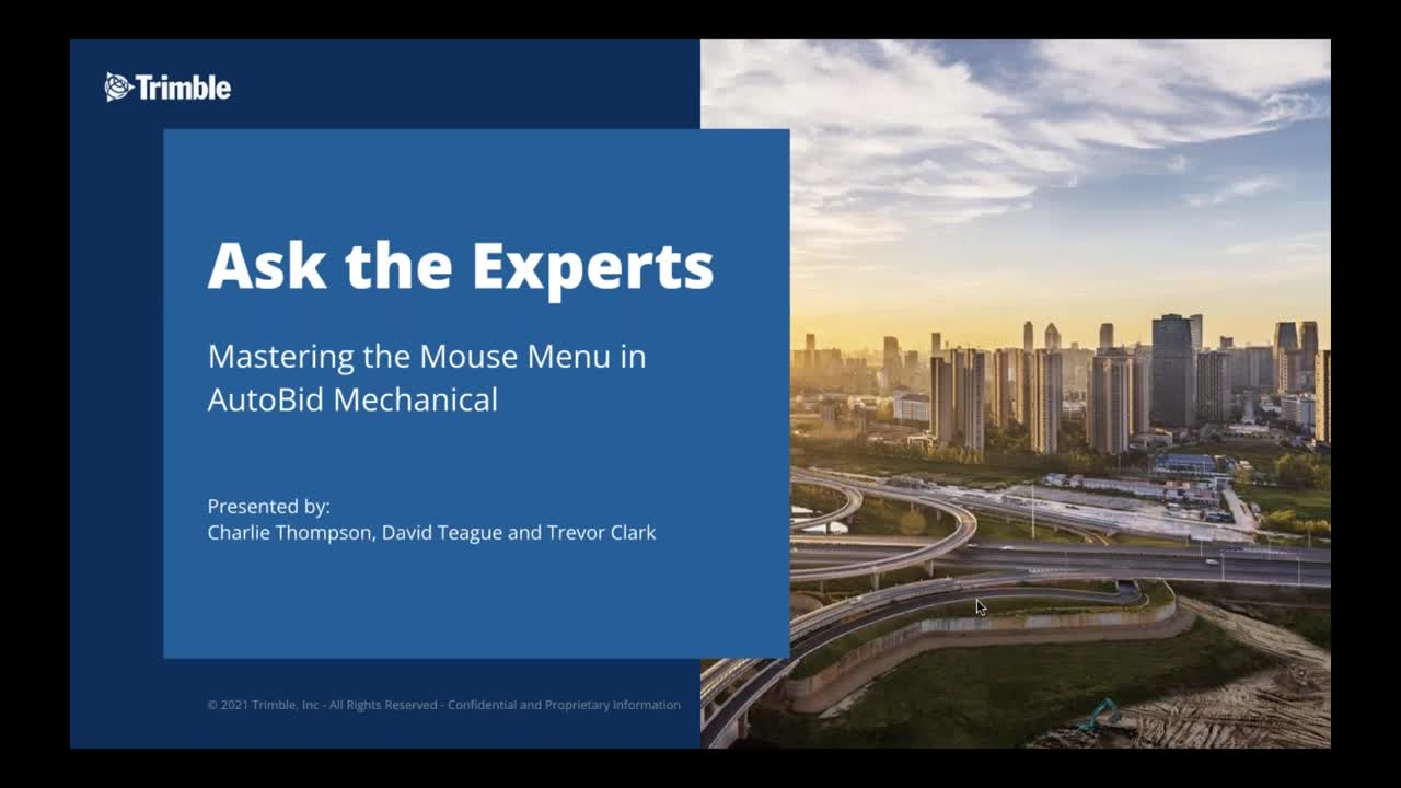 Ask The Expert - Mastering the Mouse Menu for AutoBid Mechanical