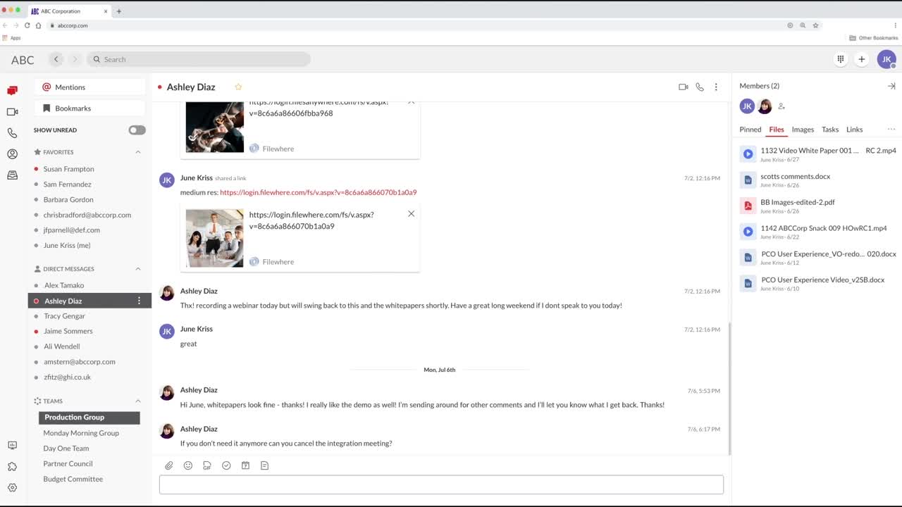 Avaya Cloud Office Demo: Messaging