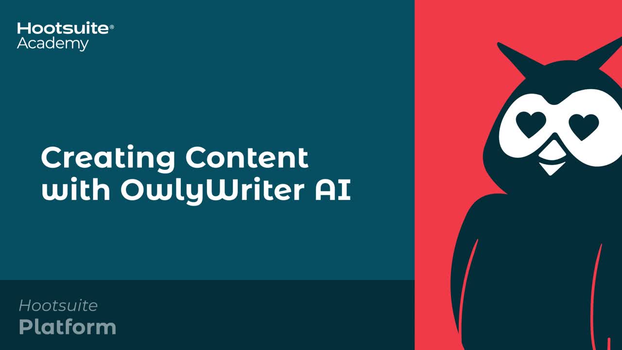 Creating content with OwlyWriterAI video.