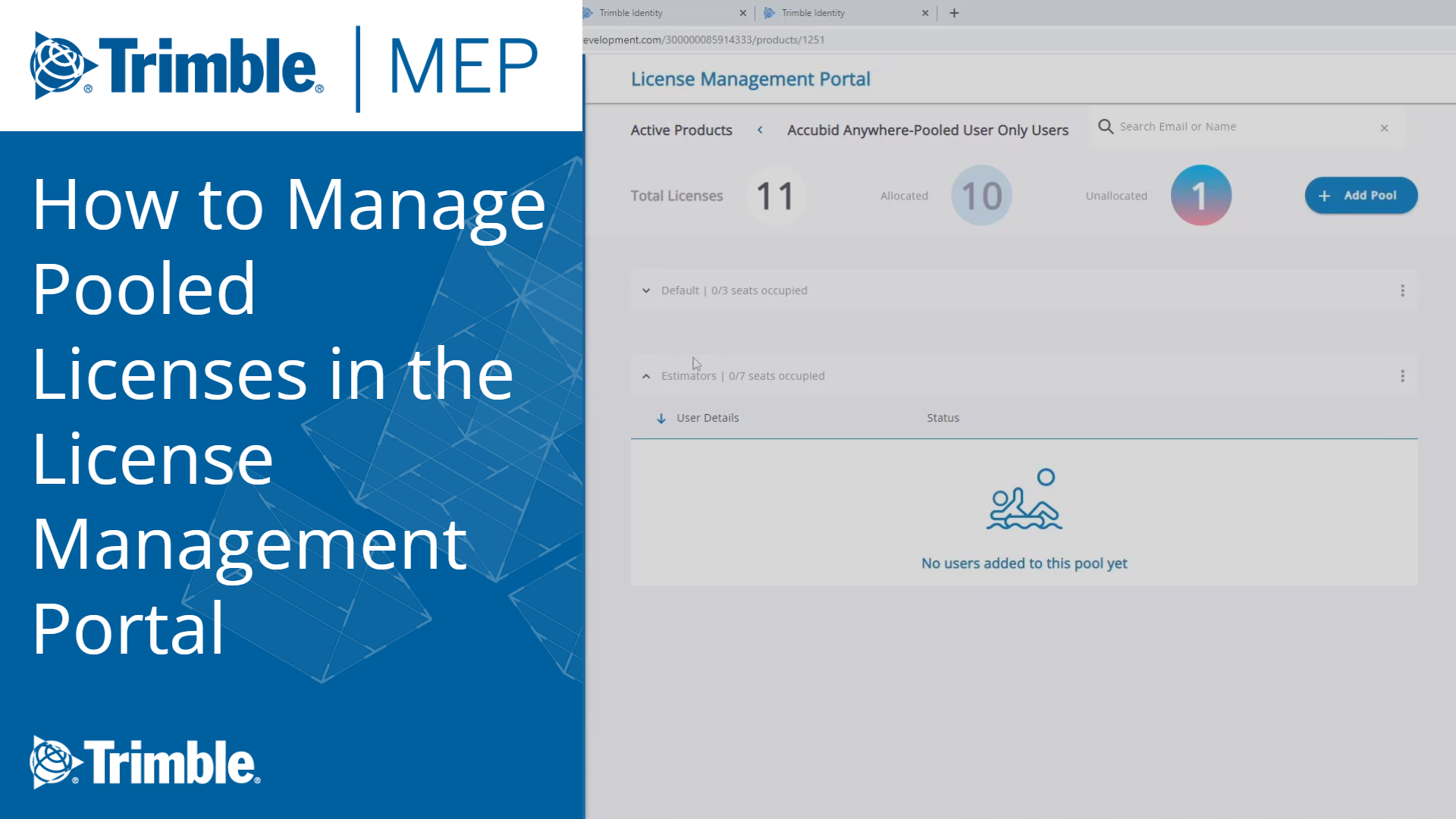 How to Manage Pooled Licenses in the License Management Portal
