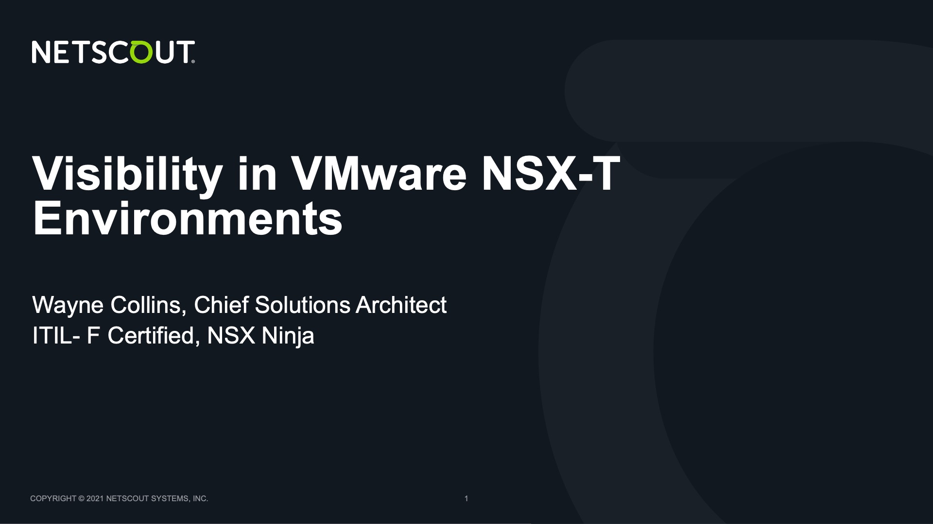 Visibility in VMware NSX-T Environments