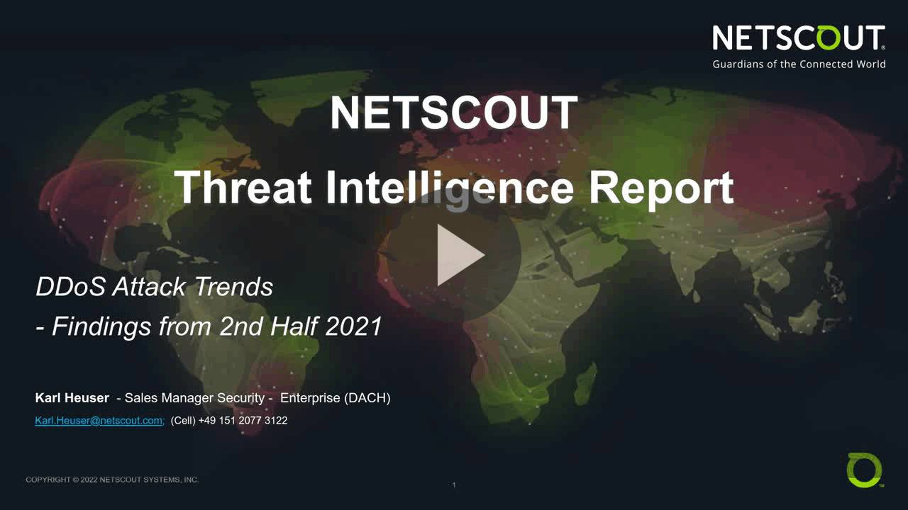 Aktuelle Trends im DDoS Bereich - Der NETSCOUT Threat Intelligence report