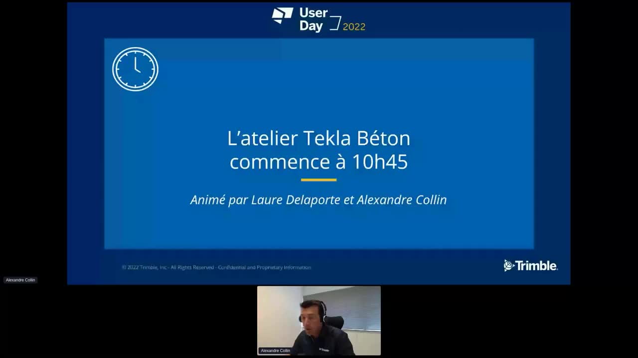[Trimble User Day 2022] Atelier Tekla Béton