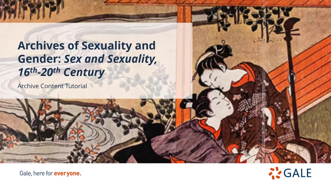 Archives of Sexuality and Gender: Sex and Sexuality, 16th-20th Century - Content Overview - For Higher Ed Users
