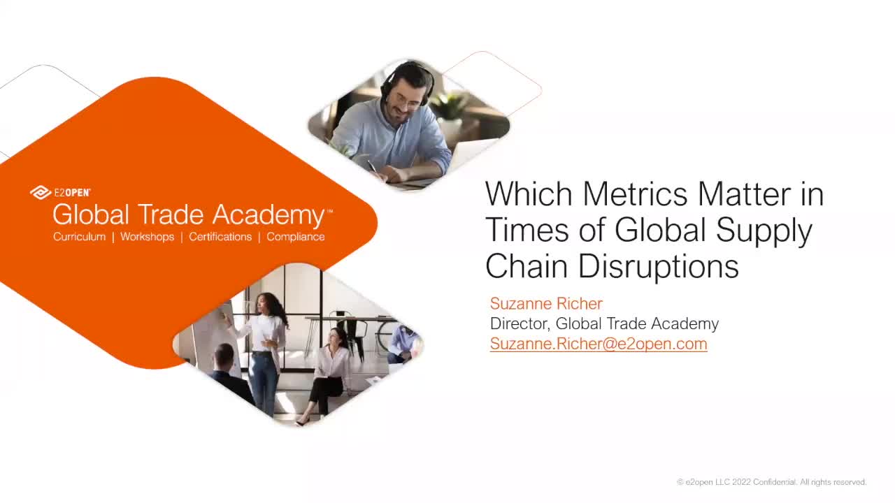 Which Metrics Matter in Times of Global Supply Chain Disruptions
