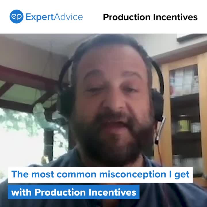 Joe Chianese debunks some common misconceptions about production incentives