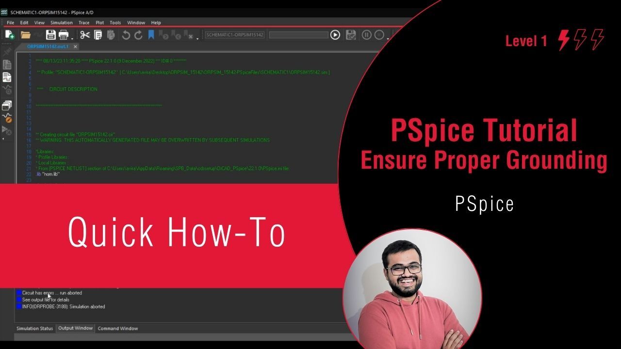 PSpice Simulation Tutorial: How to Ensure Proper Grounding in SPICE Simulations