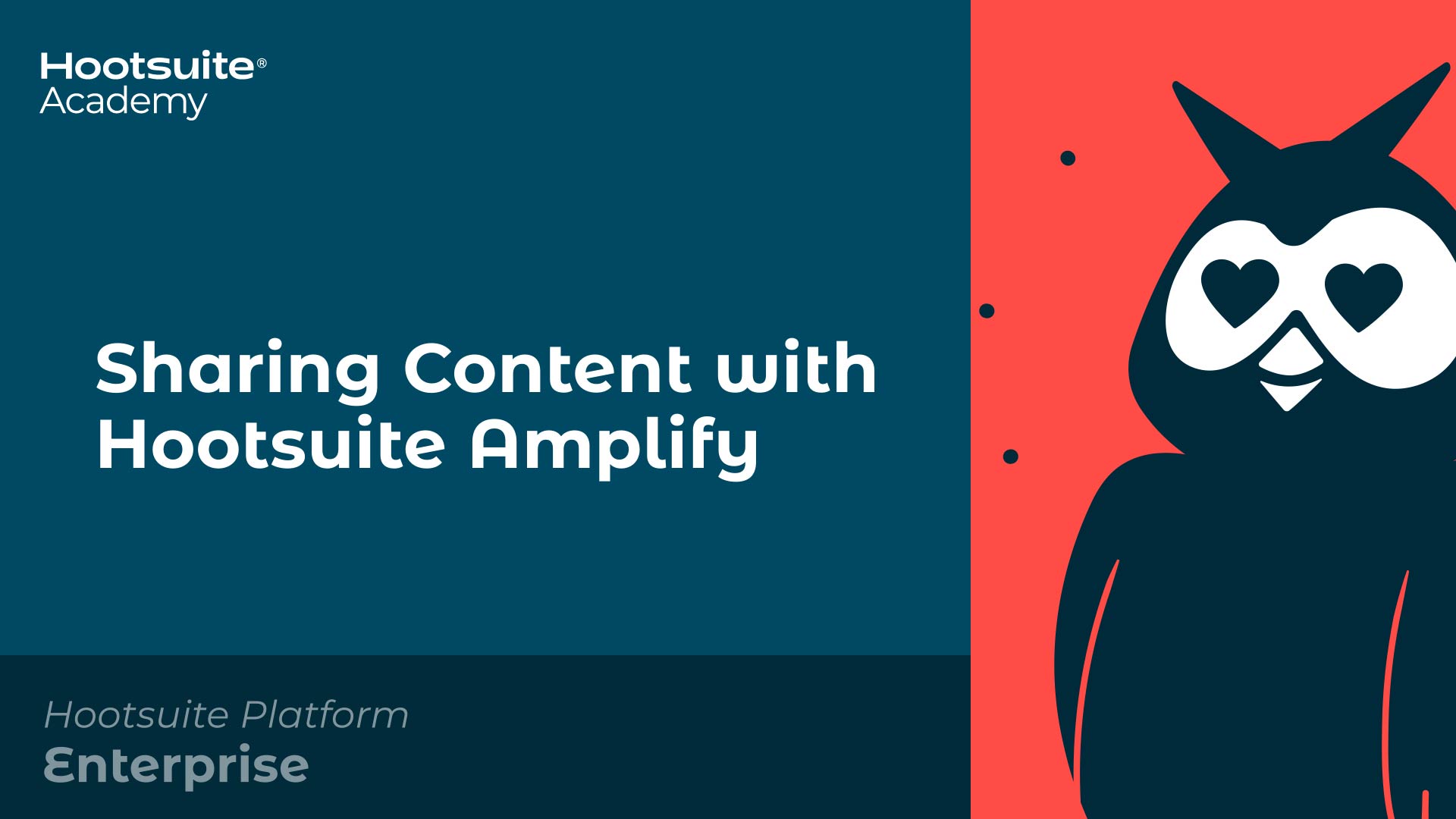 Sharing content with Hootsuite Amplify video.