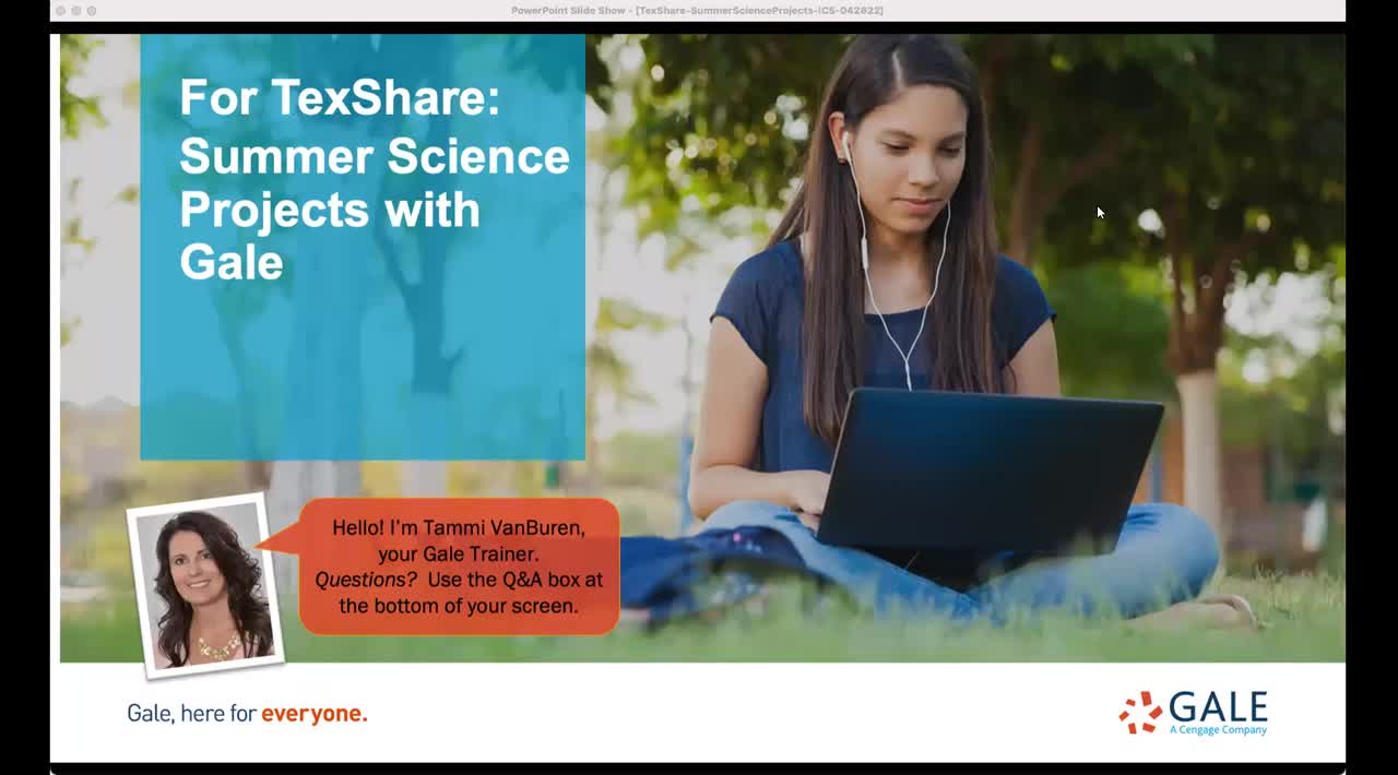 For TexShare: Summer Science Projects with Gale