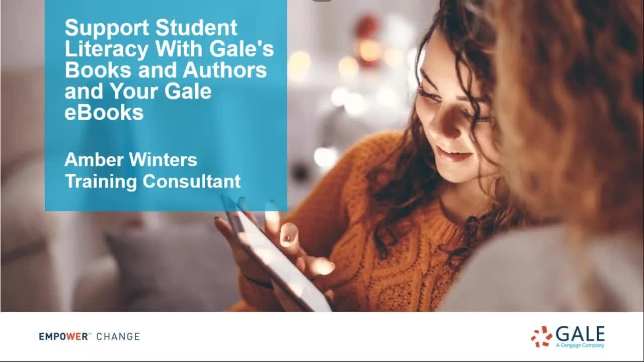 Support Student Literacy With Gale's Books and Authors and Your Gale eBooks