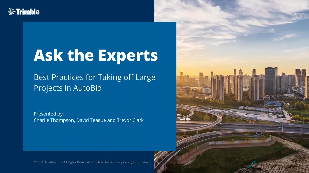 Ask the Expert - Best Practices for Taking off Large Projects in AutoBid