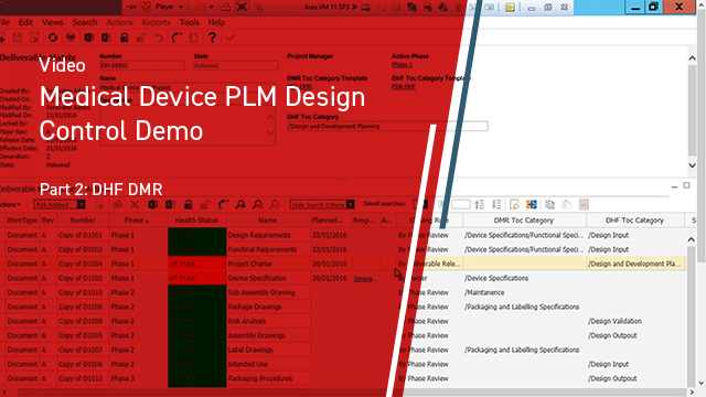 Medical Device PLM Design Control Demo Part 2: DHF DMR