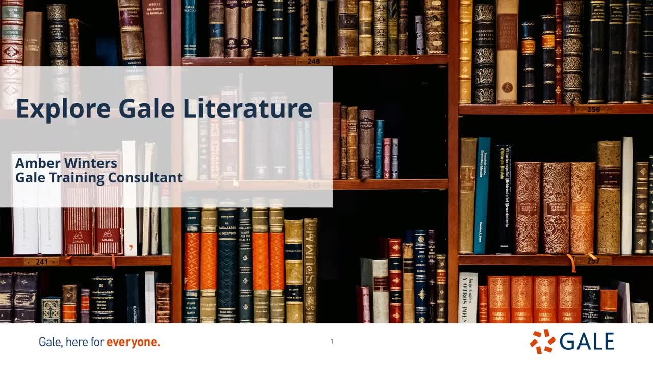 Explore Gale Literature