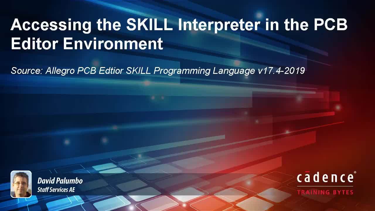 Accessing the SKILL Interpreter in PCB Editor