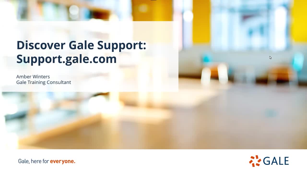 Discover Gale Support: Support.Gale.Com