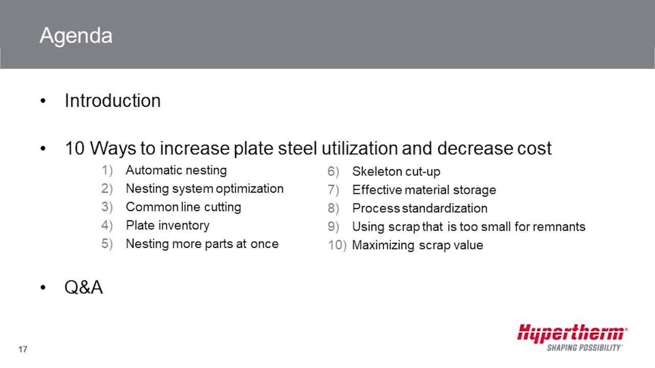 10 ways to increase plate steel utilization and decrease costs