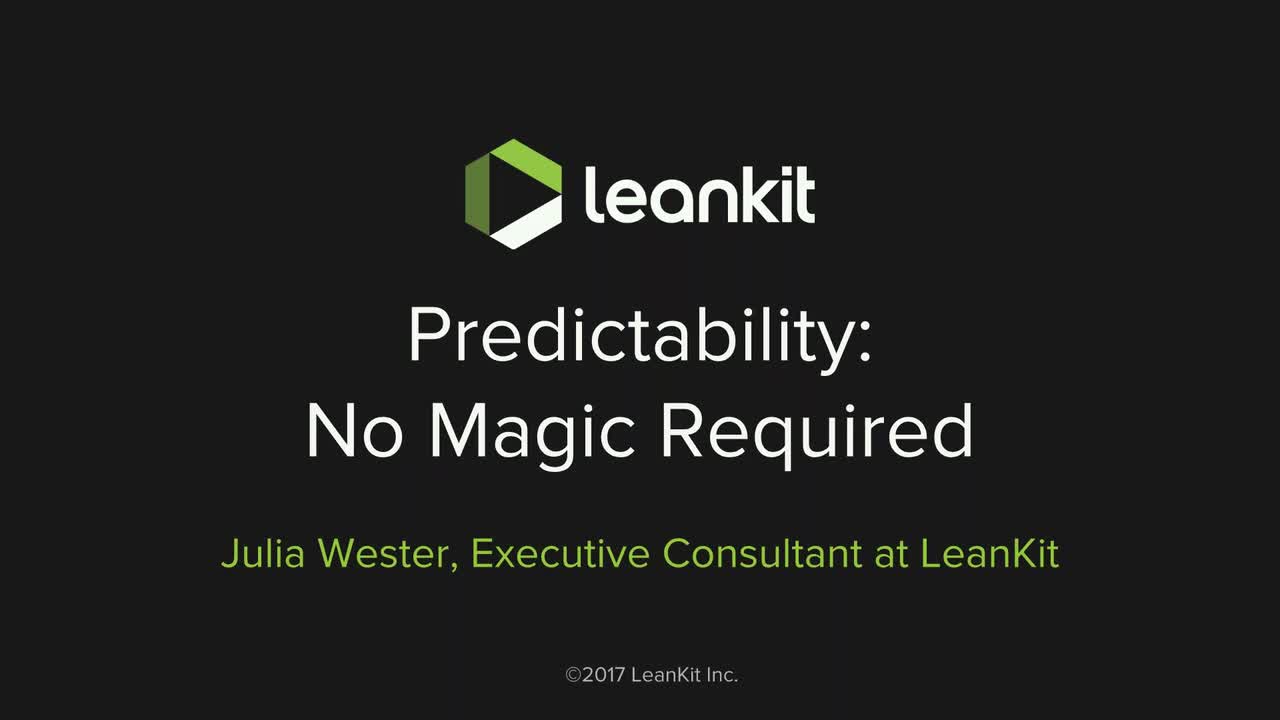 Video: Predictability: No Magic Required - Webinar