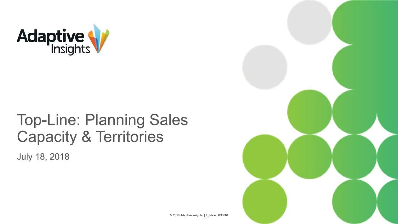Screenshot for Managing Sales Teams Through Capacity & Territory Planning For Top-Line Growth