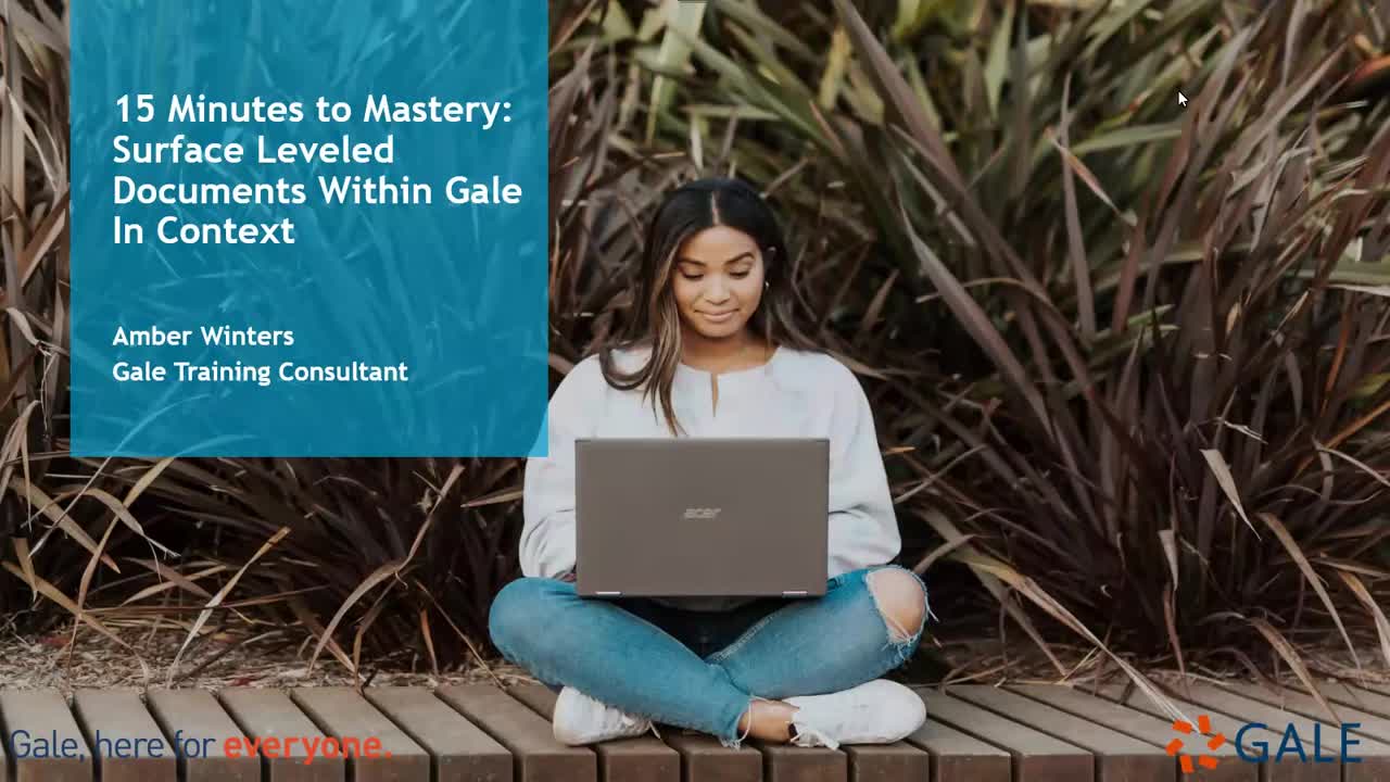 15 Minutes to Mastery: Surface Leveled Documents Within Gale In Context</i></b></u></em></strong>