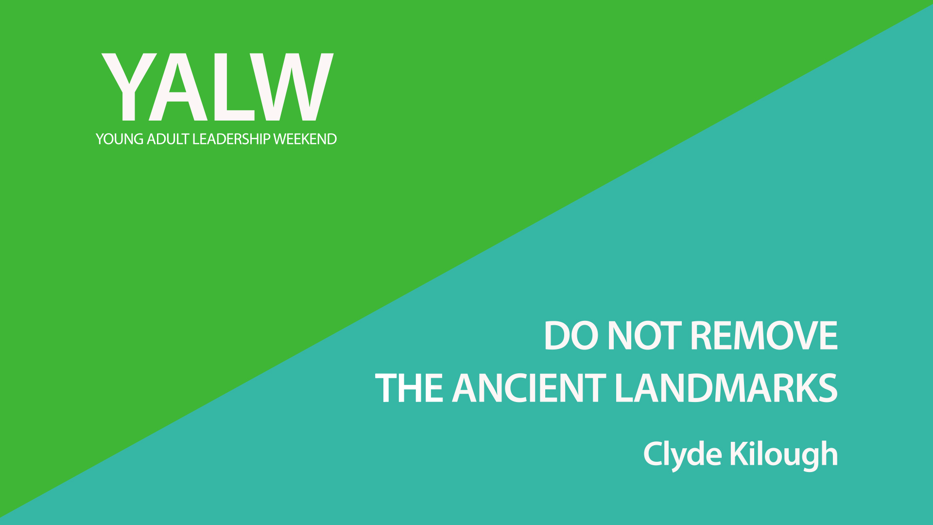 Do Not Remove the Ancient Landmarks