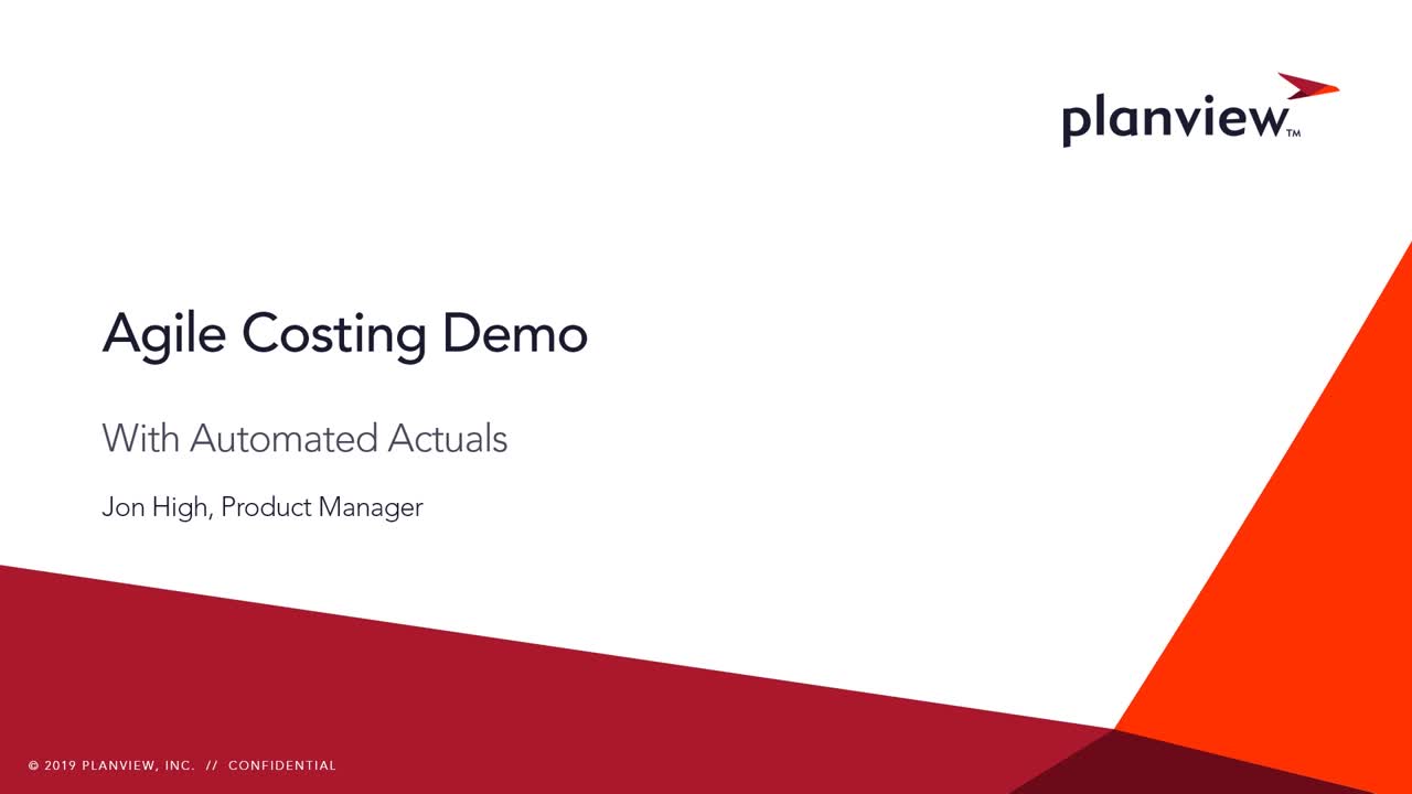 Agile Costing Demo with Automated Actuals