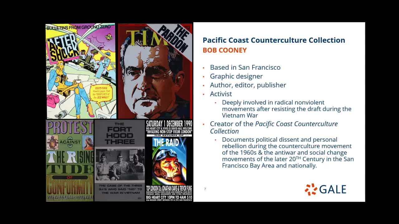 Power to the People: Spotlight on Pacific Coast Counterculture Collection – Subjects Included