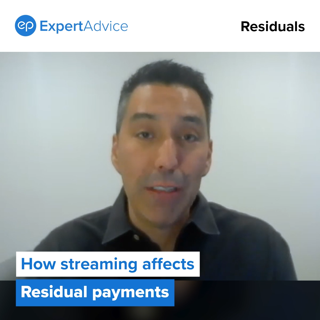 Anthony De La Rosa from Entertainment Partners explains how streaming services affect residuals payments