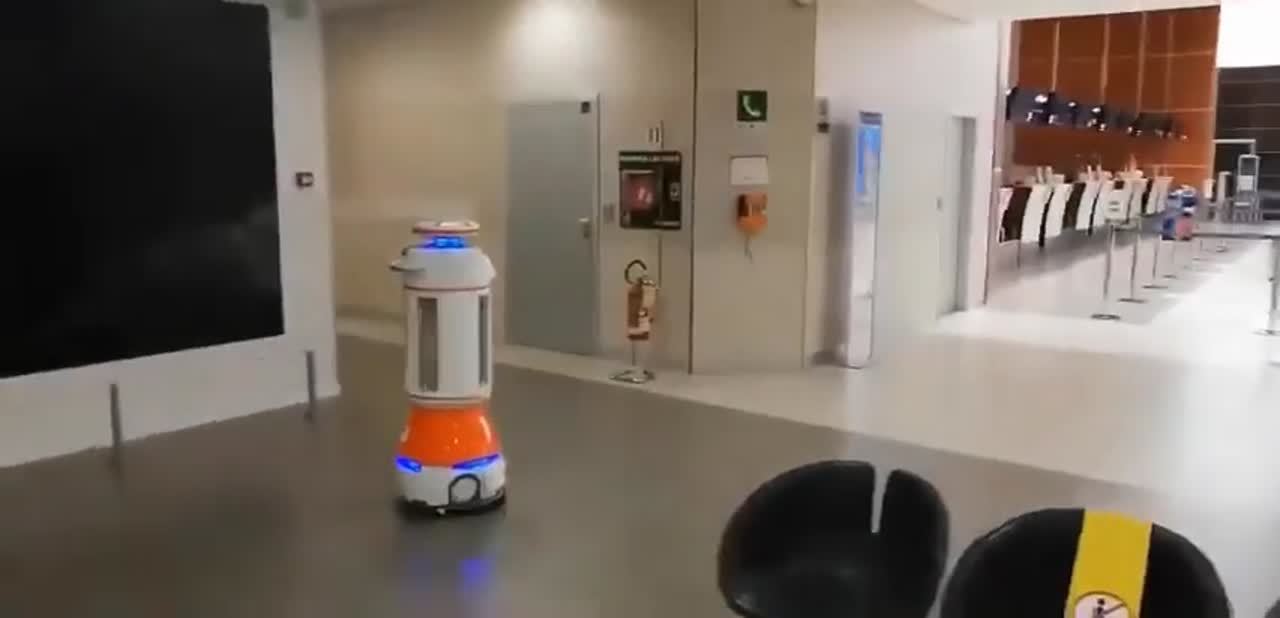 Disinfection Robot Milan Airport