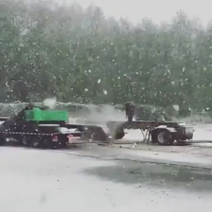 Blasting in the snow