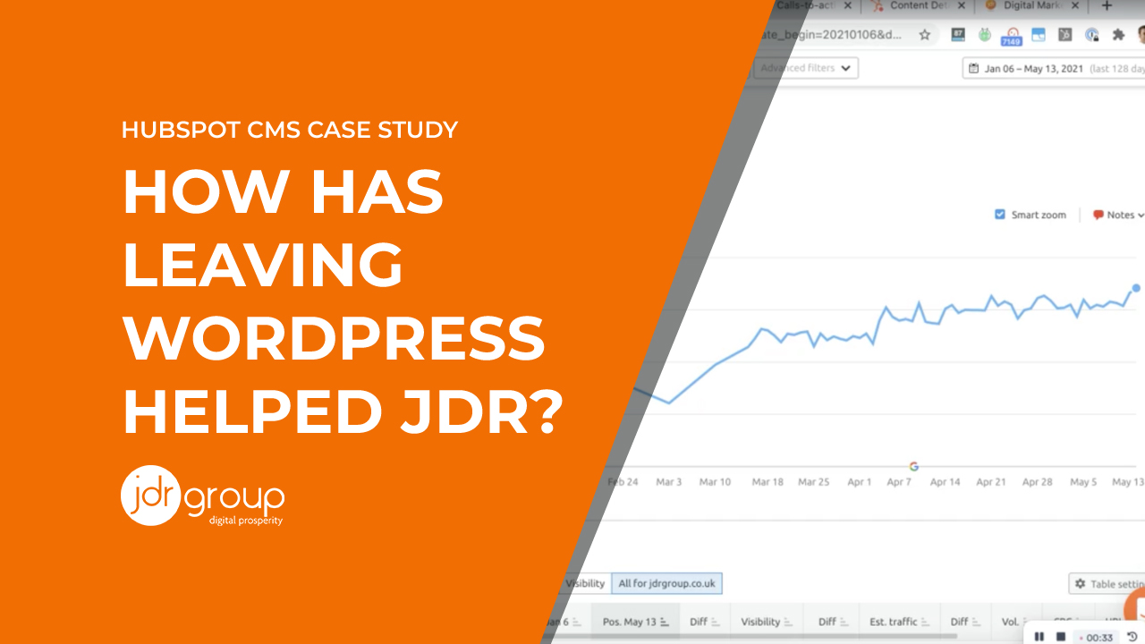 How has leaving wordpress helped JDR