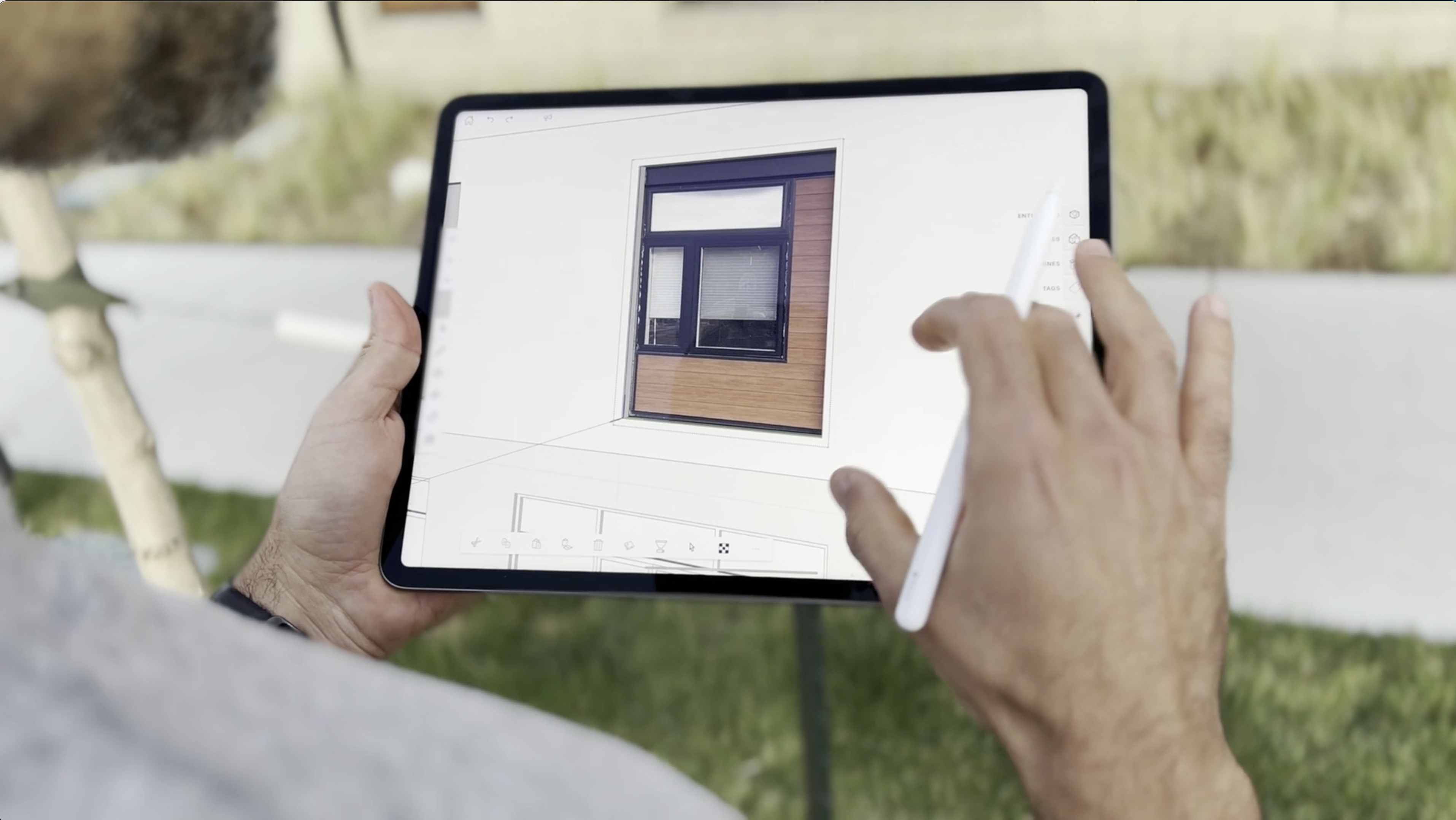 Vidéo de l'utilisation de l'option Ajouter une texture de photo dans SketchUp pour iPad