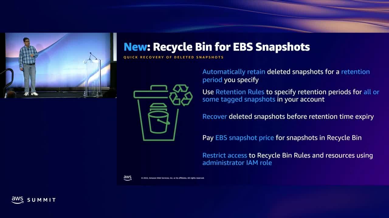 Protect data and secure retention with Amazon EBS snapshots