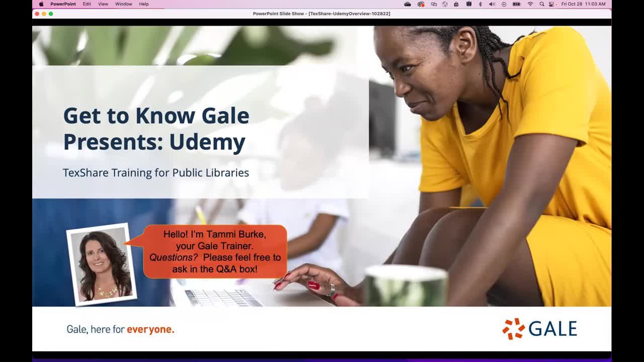 For TexShare: Get to Know Gale Presents: Udemy for Public Libraries