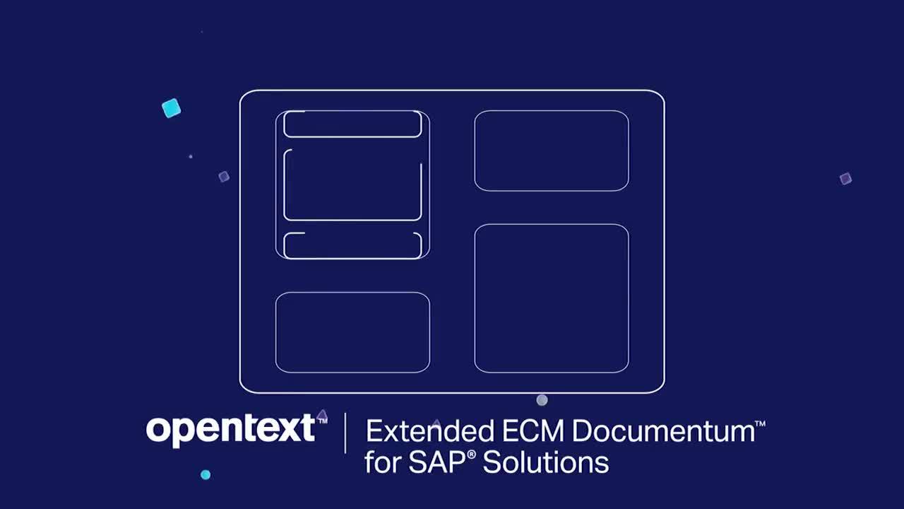 Introduction to OpenText™ Extended ECM Documentum for SAP® Solutions 