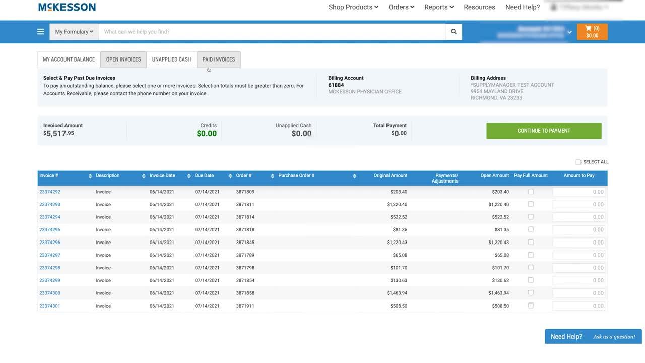 SupplyManager Payment Portal