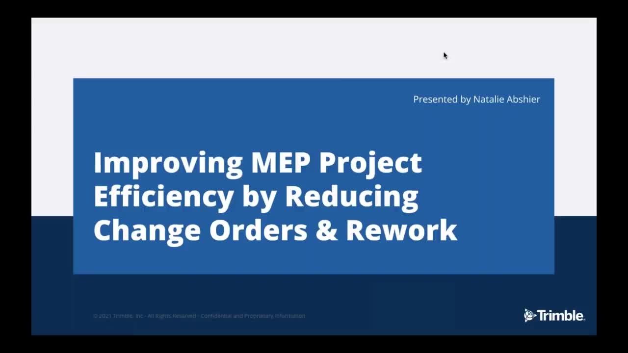 [Webinar Recording] Improving MEP Project Efficiency by Reducing Change Orders and Rework