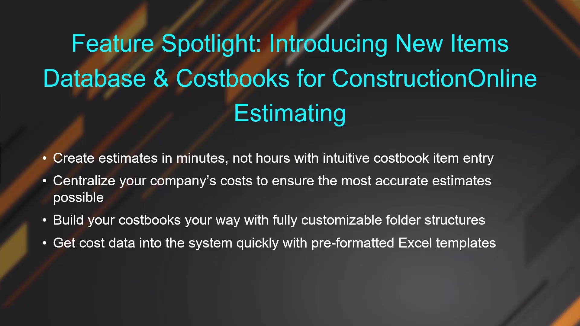 Introducing New Items Database and  Costbooks for ConstructionOnline Estimating_2
