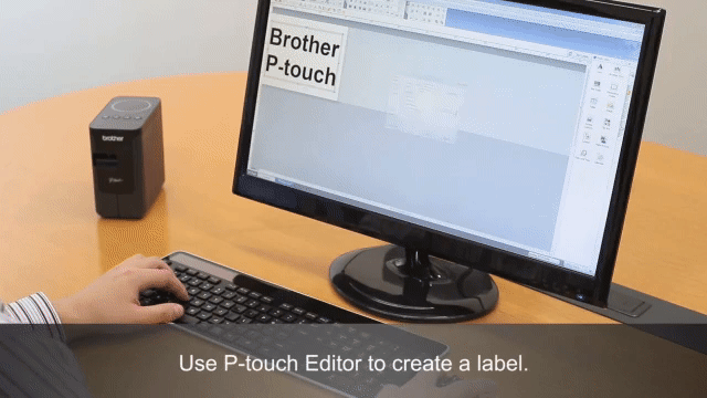 Brother P-touch 750W Desktop Label Printer - Front Facing