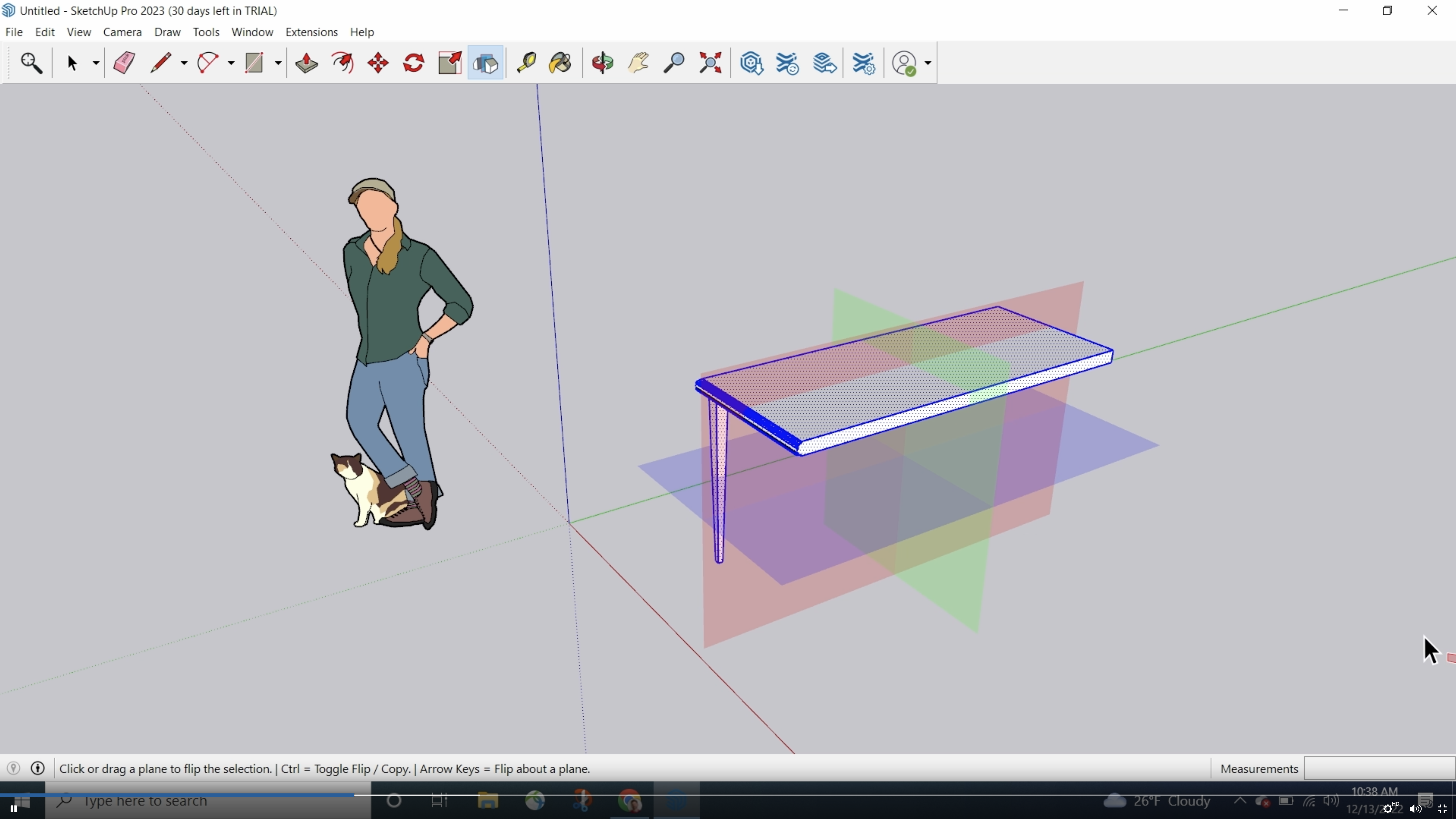 Video showing the flip tool  in SketchUp