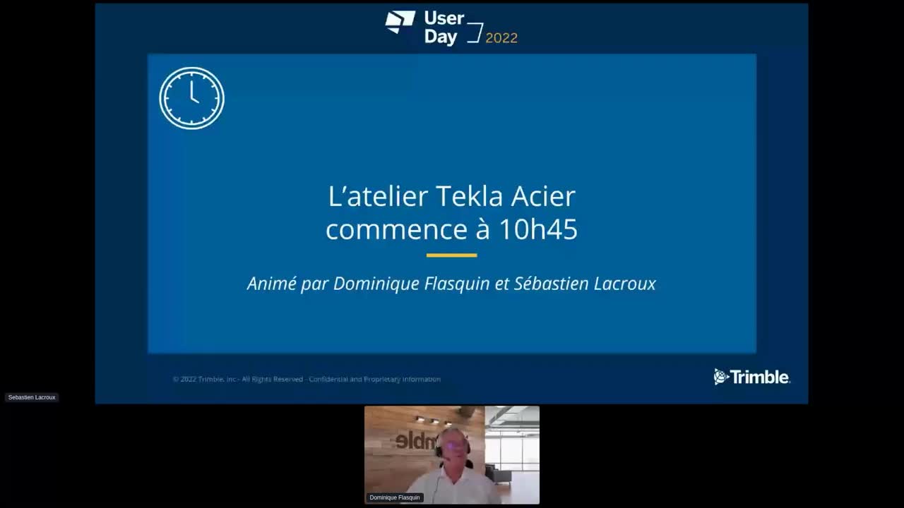 [Trimble User Day 2022] Atelier Tekla Acier