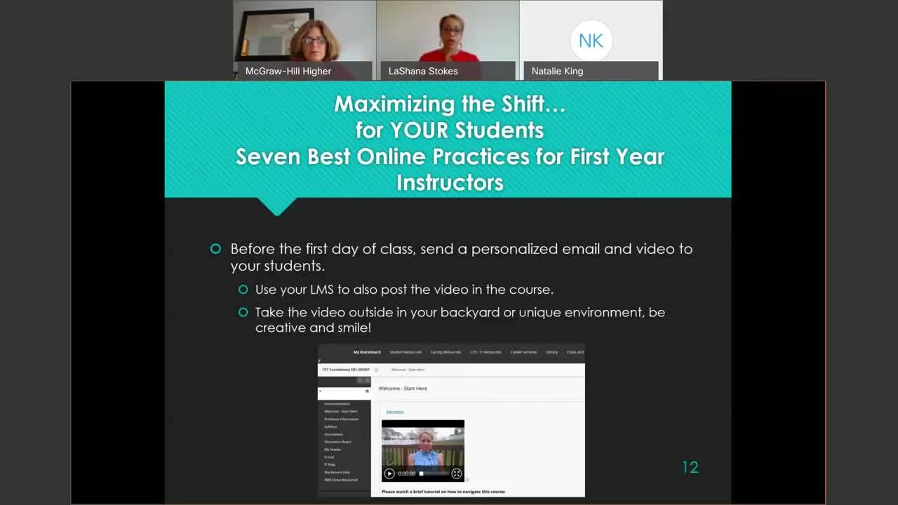 Maximizing the Shift_ Seven Best Online Practices for First Year Instructors