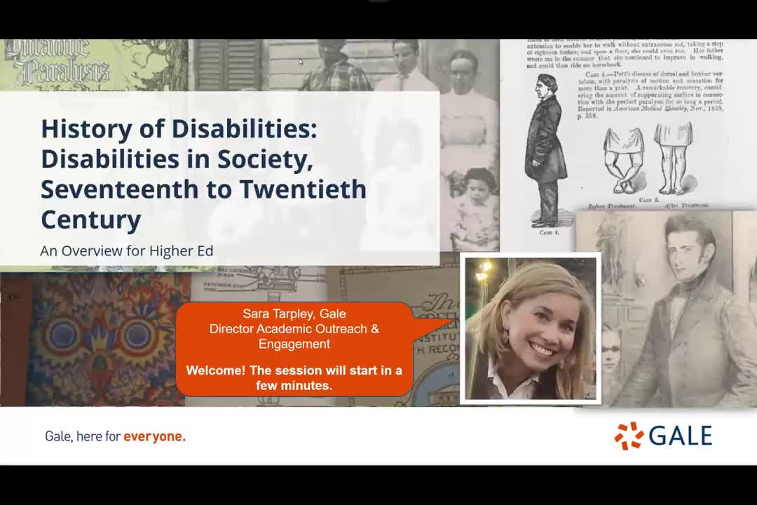 History of Disabilities: Disabilities in Society, Seventeenth to Twentieth Century - An Overview for Higher Ed