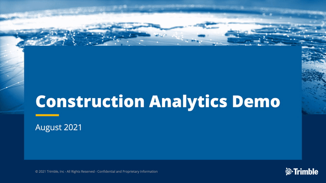 Construction Analytics Reports Overview for Manufacturers