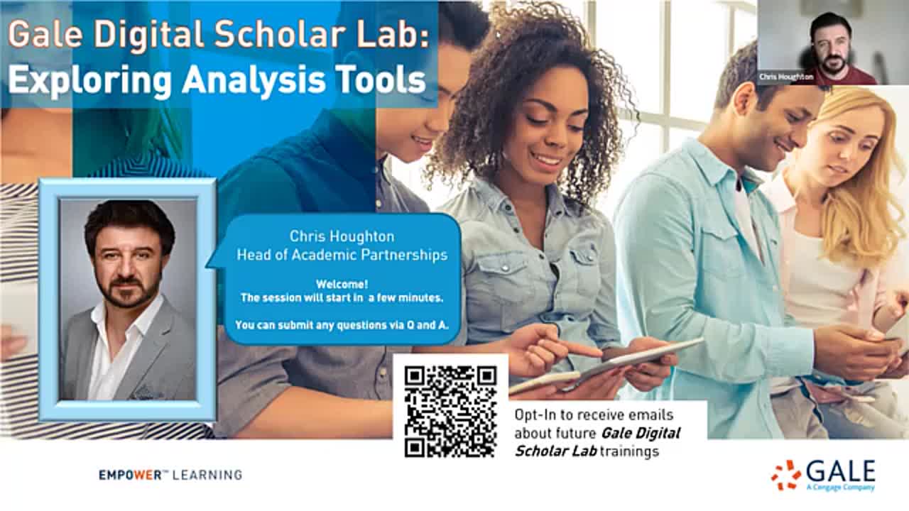 Gale Digital Scholar Lab: Exploring Analysis Tools - For Higher Ed Users