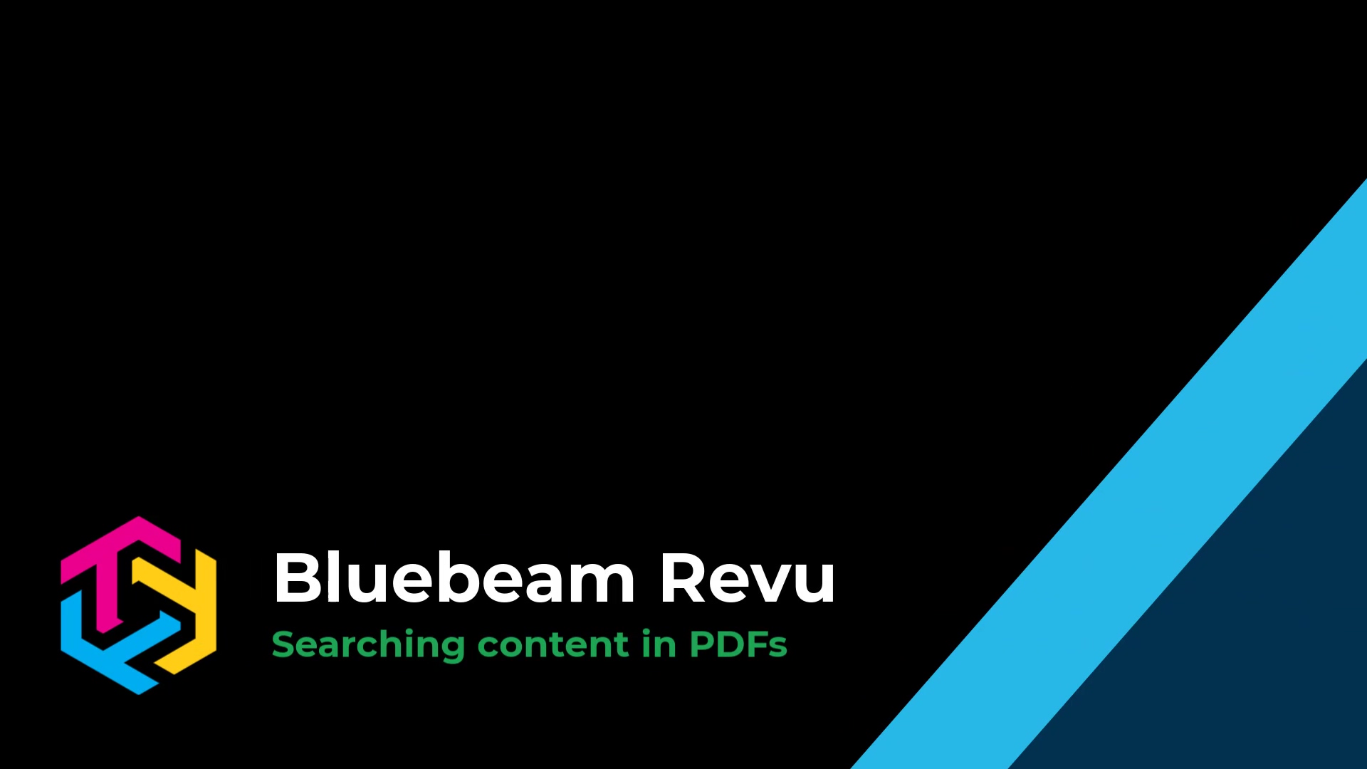 Searching PDFs in Bluebeam Revu 2019