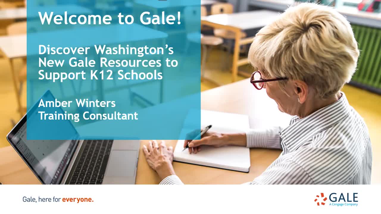 Welcome to Gale! Discover Washington's New Gale Resources to Support K12 Schools